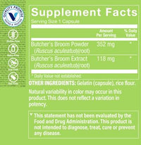 Thumbnail for The Vitamin Shoppe Butcher's Broom Extract, Herbal Supplement That Supports Circulation (100 Capsules)