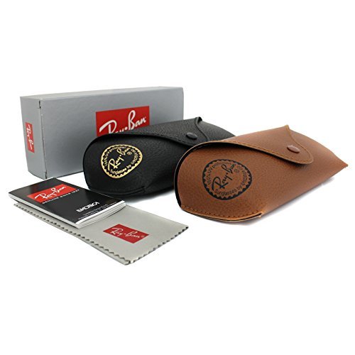 Ray-Ban Men's RB4033 Predator Rectangular Sunglasses, Havana/Polarized Brown, 60 mm