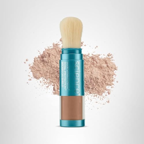 Colorescience Brush-On Sunscreen Mineral Powder SPF 50 for Sensitive Skin, Deep