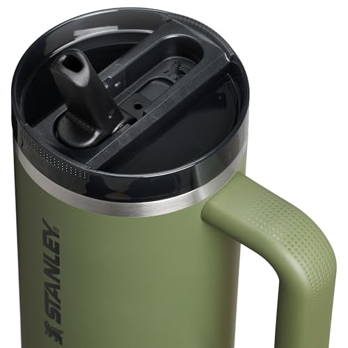 STANLEY Quencher ProTour Flip Straw Tumbler with Leakproof Lid 30 oz | Built-In Straw and Handle | Cup Holder Compatible for Travel | Insulated Stainless Steel Cup | BPA-Free | Dried Pine VRT