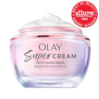 Thumbnail for Olay Super Cream with Sunscreen SPF 30, Lightweight Face Moisturizer with Sun Protection, 5-in-1 Skin Care Benefits - Hydrating, Brightening, Firming - Niacinamide, Vitamin C, Collagen Peptide, 1.7 oz