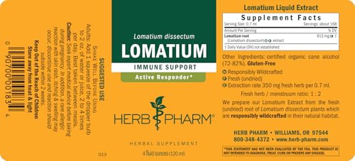 Herb Pharm Lomatium Liquid Extract for Immune System Support - 4 Ounce
