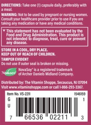 The Vitamin Shoppe Phytoestrogen Complex One A Day (60 Capsules)