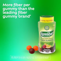 Thumbnail for Benefiber Prebiotic Fiber Supplement Gummies for Digestive Health, Assorted Fruit Flavor - 81 Count