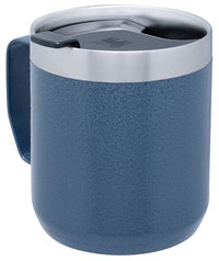 Thumbnail for STANLEY Stay-Hot Camp Mug 12 oz, Press Fit Drink Through Lid, Cup for Coffee, Tea and Drinks, Insulated Stainless Steel Coffee Mug, BPA-Free, Hammertone Lake
