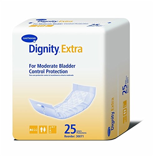 Hartmann 30713101 Incontinence Liner Dignity Plus 12 L X 4 W Inch Moderate Absorbency Super Absorbent Polymer Unisex 30071 Box of 25