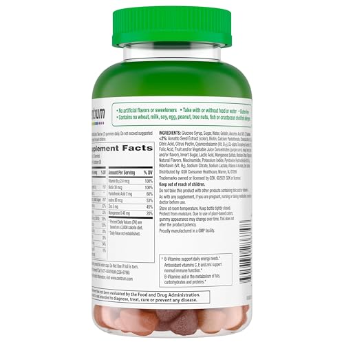 Centrum MultiGummies Gummy Multivitamin for Adults, Multivitamin/Multimineral Supplement with Vitamins D, B and E, Assorted Fruit Flavor - 180 Count