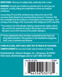 Thumbnail for The Vitamin Shoppe Omega 3 Fish Oil 1290MG EPA DHA - Heart Health, Brain Function & Joint Support, Molecularly Distilled (120 Softgels)