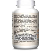 Thumbnail for Jarrow Formulas Zinc Balance 15 mg - 100 Servings (Veggie Caps) - Zinc with Copper - Essential Minerals for Immune System Support - Immune Support Supplement - Gluten Free Copper Supplement, Vegan