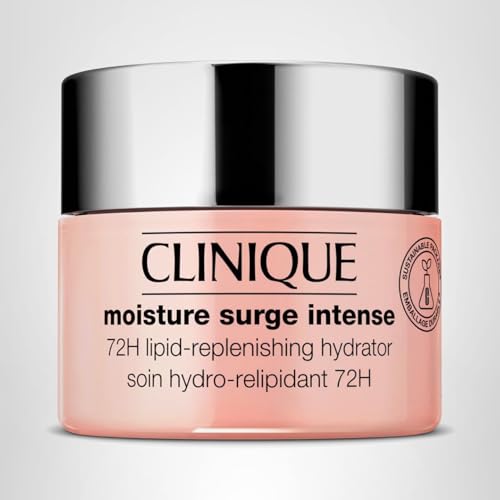 Clinique Moisture Surge Intense 72H Lipid-Replenishing Hydrator Face Moisturizer With Aloe Water + Cica | Hydrating + Moisturizing, Mini Travel Size, 0.5 Fl Oz