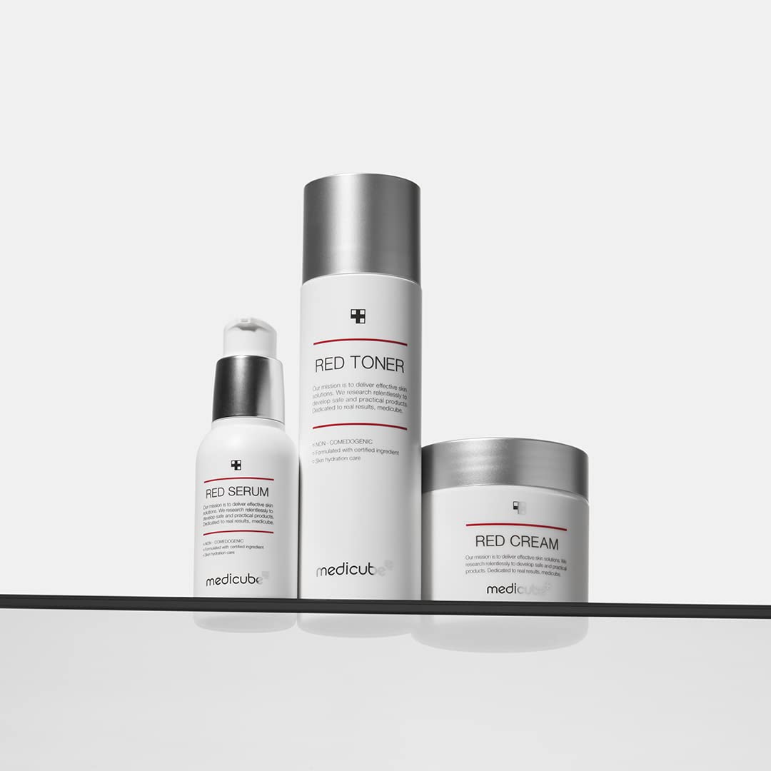 Medicube Red Toner 2.0 || Low-irritating Formula for Acne-Prone Skin | Soothing and Relieving | Formulated with BHA, Niacinamide & Adenosine | Non-comedogenic | Korean Skincare (3.38fl.oz.)