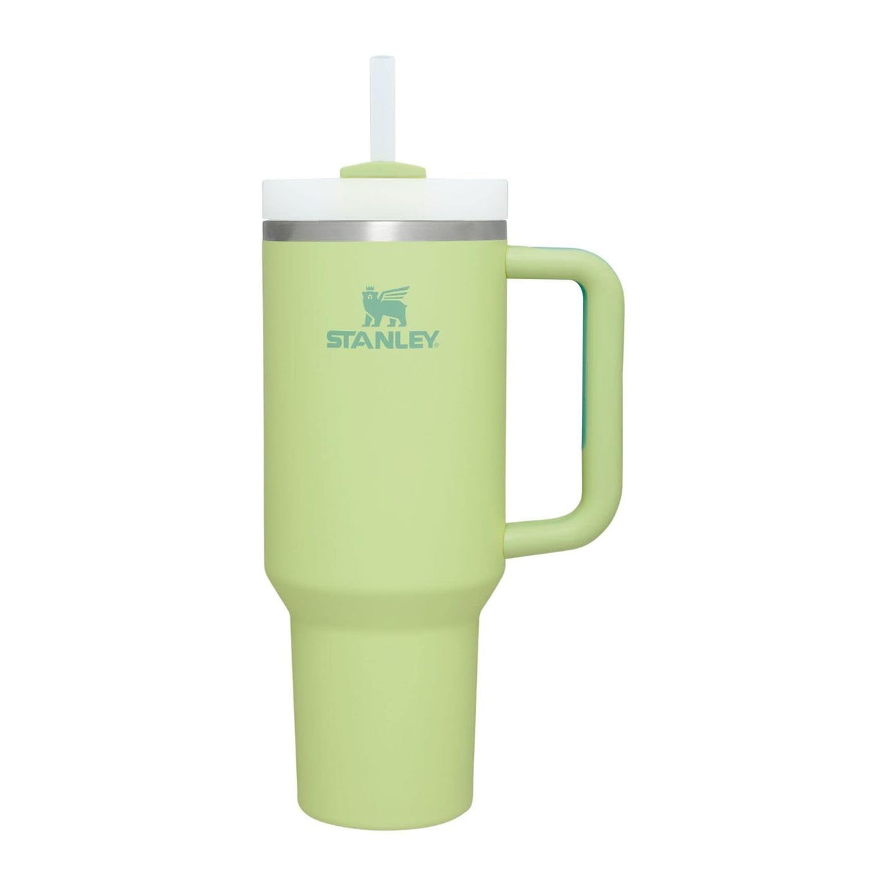 Stanley Quencher H2.0 Tumbler with Handle and Straw 40 oz | Flowstate 3-Position Lid | Cup Holder Compatible for Travel | Insulated Stainless Steel Cup | BPA-Free | Citron