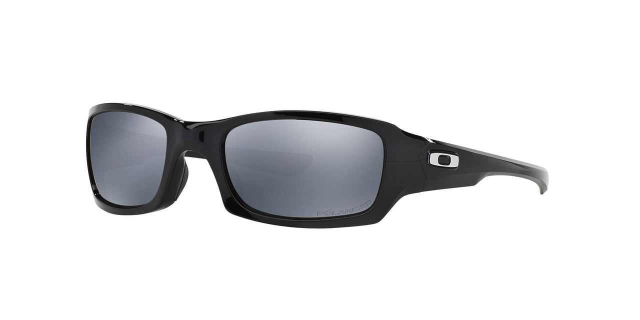Oakley Mens OO9238 Fives Squared Rectangular Sunglasses, Polished Black/Black Iridium Polarized, 54 mm