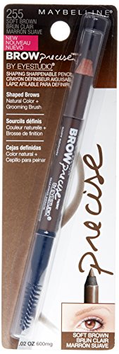 Maybelline New York Brow Precise Shaping Eyebrow Pencil, Soft Brown, 0.02 oz.