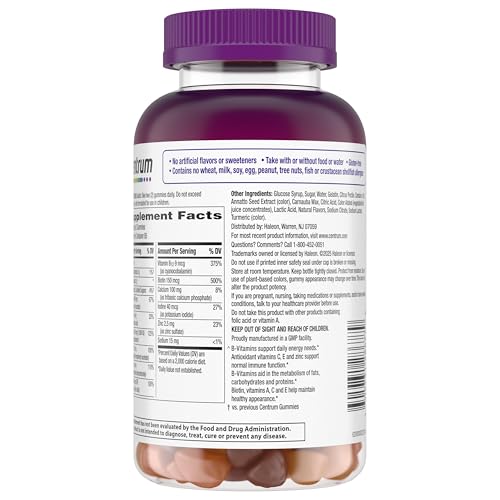 Centrum MultiGummies Gummy Multivitamin for Women, Multivitamin/Multimineral Supplement with Vitamin D3, B and Antioxidants, Assorted Fruit Flavor - 170 Count