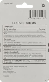 Thumbnail for ChapStick Classic Skin Protectant Flavored Lip Balm Tube, Cherry Flavor, 0.15 Ounce (Pack of 3)