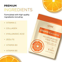 Thumbnail for Azure Cosmetics Vitamin C & Collagen Moisturizing Facial Sheet Mask- Anti Aging, Deeply Moisturizing & Firming - Improves Elasticity - Skin Care Made in Korea - Pack of 5