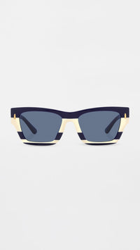 Thumbnail for Tory Burch Women's Miller Rectangle Sunglasses, Blue, 52mm