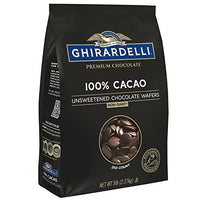 Thumbnail for Ghirardelli Chocolate Company 100% Cacao Unsweetened Wafers, 5lb. Bag (Pack of 1)
