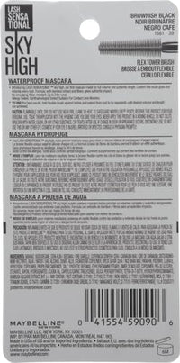 Thumbnail for Maybelline Lash Sensational Sky High Waterproof Mascara Makeup, Volumizing, Lengthening, Defining, Curling, Multiplying, Buildable Formula, Brownish Black, 1 Count (Pack of 2)