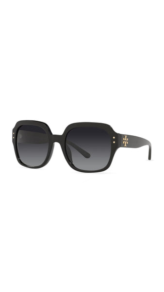 Tory Burch TY7143U Women's Sunglasses Black/Grey Gradient Polar 56