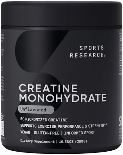 Sports Research® Creatine Monohydrate (60 Servings) & Vanilla Whey Protein (26 Servings), The Dynamic Duo for Lean Muscle Building, Improved Performance, Strength & Workout Recovery - Sports Nutrition