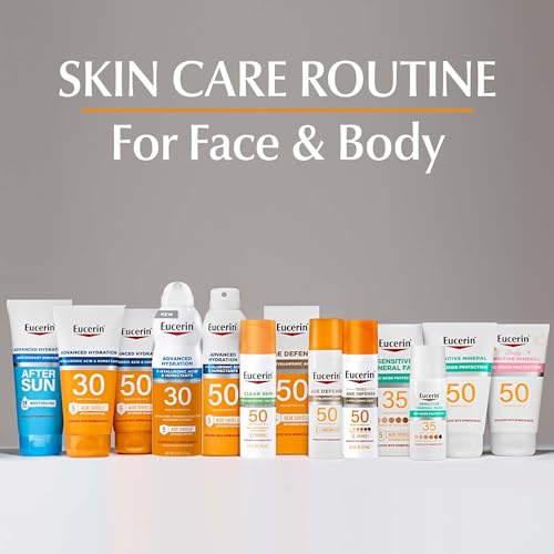 Eucerin Sun Clear Skin Face Sunscreen Lotion SPF 50 for Acne Prone Skin, Hypoallergenic, Fragrance Free Sunscreen SPF 50 with Oil-Absorbing Minerals, 2.5 Fl Oz Bottle