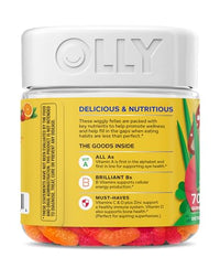 Thumbnail for OLLY Kids Multivitamin Gummy Worms, Overall Health and Immune Support, Vitamins and Minerals A, C, D, E, Bs and Zinc, Chewable Supplement, Sour Fruit Punch, 45 Day Supply (70 Count)