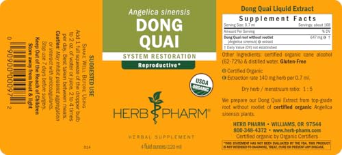 Herb Pharm Dong Quai Liquid Extract for Female Reproductive System Support - 4 Ounce