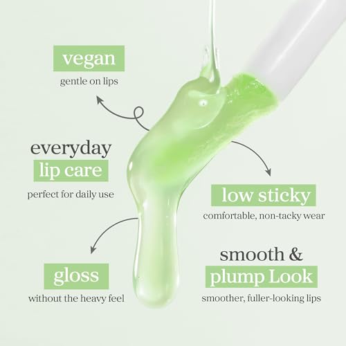 NOONI Korean Lip Oil - Appletea | Long-Lasting, Moisturizing, Plumping, Revitalizing for Dry Lips, Waterproof, No Peel Off, Hydrating, Stocking Stuffers, Tween Girls Trendy Stuff, 0.12 FL Oz