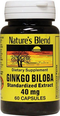 Thumbnail for Ginkgo Biloba 40 mg 60 Caps by Nature's Blend