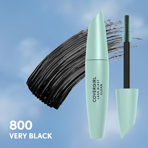 CoverGirl Lash Blast Clean Volume Mascara, Vegan Formula, Volumizing, Smudge-Proof, Very Black, 1 Count