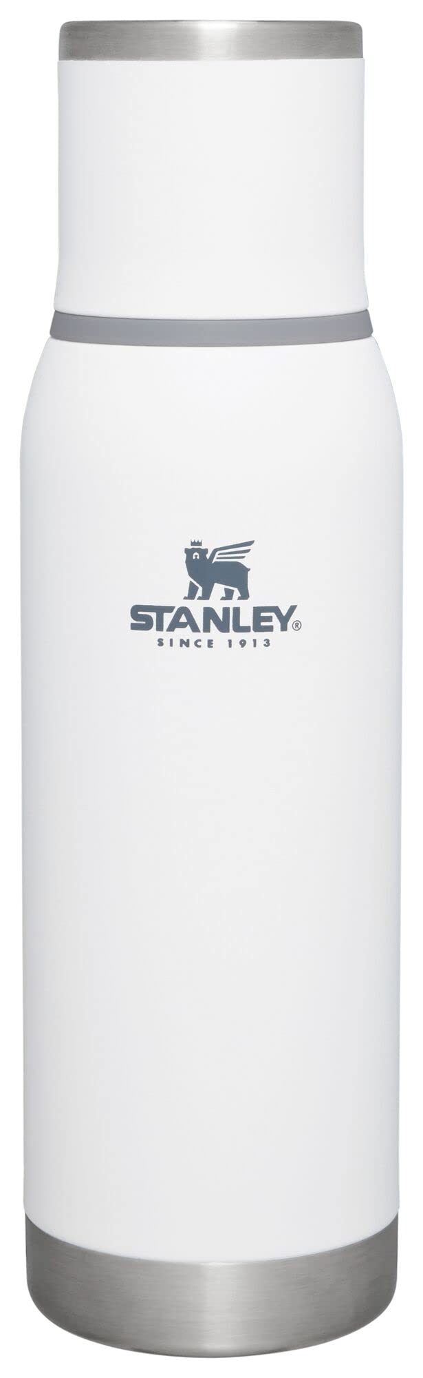 Stanley Adventure-To-Go Vacuum Bottle 25 oz | Wide Mouth with Leakproof Cup Lid | Keep Drinks Hot or Cold | Packable for Travel | Insulated Stainless Steel Thermal Bottle | BPA-Free | Polar
