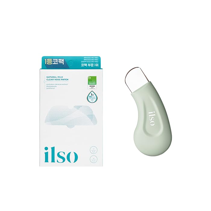ilso Natural Mild Clear Nose Patch + Deep Clean Master (Blackheads Remover tool), Melt Blackheads and Tighten Pores