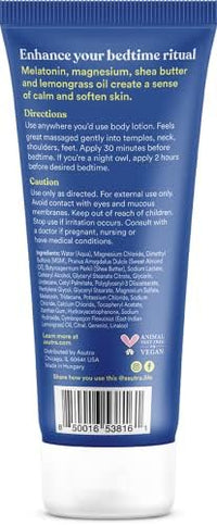 Thumbnail for ASUTRA Melatonin Lotion with Magnesium, 100 mL - with Sweet Almond Oil, Shea Butter and Lemongrass Essential Oil Aromatherapy