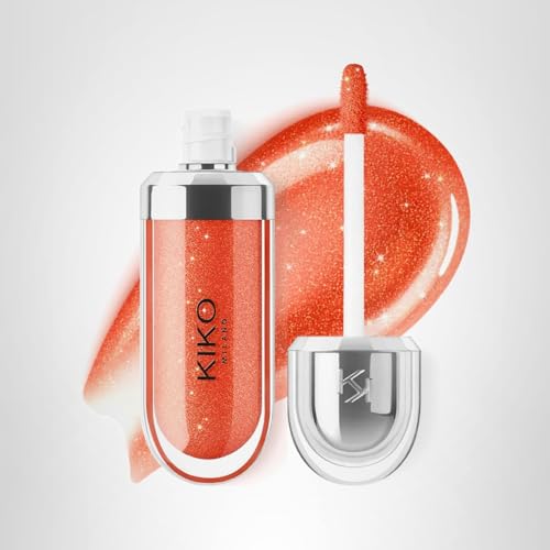 Kiko Milano 3D Hydra Lip Gloss – High Shine, Hydrating, Plumping, Non-Sticky, Moisturizing Lip Makeup – 34 Pearly Blood Orange – 6.5ml