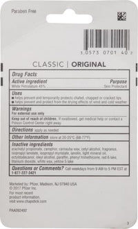 Thumbnail for ChapStick Classic Original Lip Balm Tubes, Lip Care - 0.15 Oz (Pack of 3)