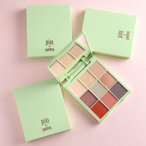 Pixi Beauty Eye Effects - Hazelnut Haze| Eyeshadow 9 Shade Compact Palette | Easy to Apply High Pigment Colour | Paraben-Free | 11.5g
