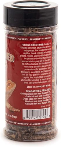 Thumbnail for Fluker's Freeze Dried Crickets, Ideal for Reptiles, Birds, and Fish, Packed with Protein and Essential Nutrients, 1.2 oz