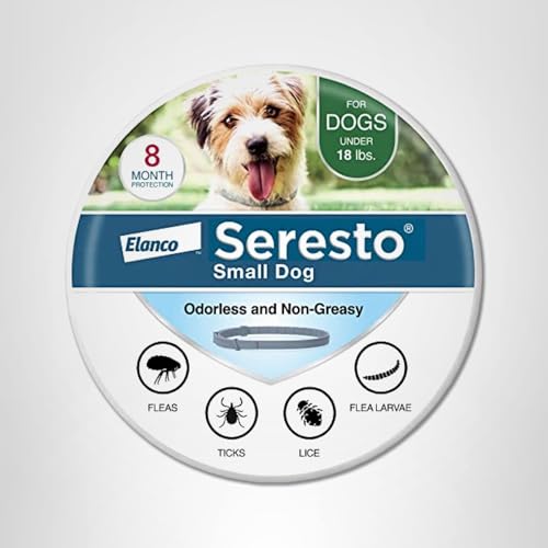 Seresto Small Dog Vet-Recommended Flea & Tick Treatment & Prevention Collar for Dogs Under 18 lbs. | 8 Months Protection