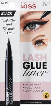 Thumbnail for KISS Lash GLUEliner, 2-in-1 Felt-Tip Eyelash Adhesive and Eyeliner, Matte Finish, Foolproof Application, Easy Touch-Up, 0.03 Fl Oz.- Black, Packaging May Vary