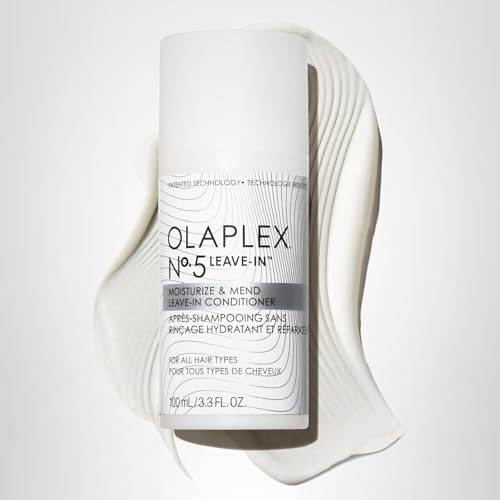 Olaplex Nº. 5 Leave-In Conditioner: Moisturizes & Mends Split Ends | Reduces Breakage & Repairs, Protects Damaged Hair | For Coily, Curly, Straight, and Wavy, Stocking Stuffers, 100 mL / 3.3 Fl Oz