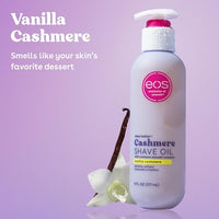 Thumbnail for eos Cashmere Shave Oil – Vanilla Cashmere, Moisturizing Shave Oil with Shea Butter & Glycerin, Helps Prevents Irritation & Razor Burn, Vegan, 6 fl oz