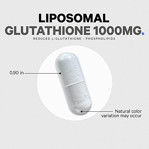 Codeage Liposomal Glutathione 1000 mg Supplement, High-Potency Reduced L-Glutathione - Liposomal Delivery - Phospholipids - Non-GMO, Gluten-Free - 60 Capsules