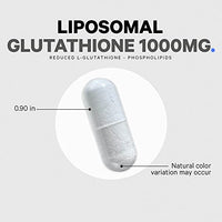 Thumbnail for Codeage Liposomal Glutathione 1000 mg Supplement, High-Potency Reduced L-Glutathione - Liposomal Delivery - Phospholipids - Non-GMO, Gluten-Free - 60 Capsules