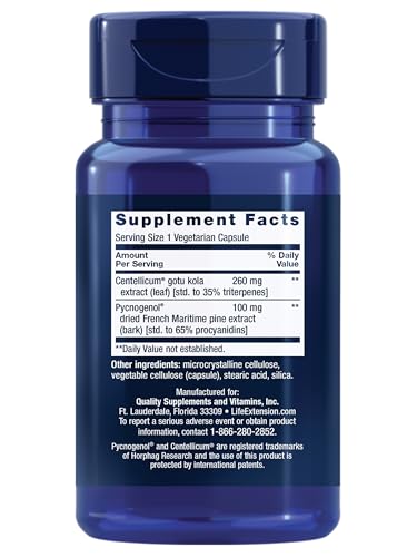 Life Extension Arterial Protect - Blood Pressure Supplement for Heart Health - with gotu kola and Pycnogenol Dried French Maritime Pine bark extracts - Gluten-Free, Non-GMO, Vegetarian - 30 Capsules