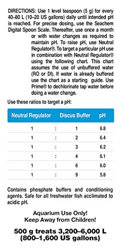 Seachem Discus Buffer 500gram,white. Adjusts pH to 5.8-6.8