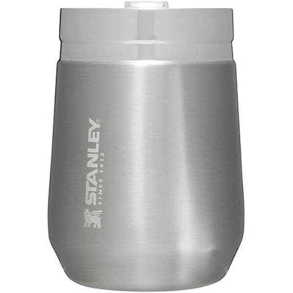 Stanley GO Everyday Wine Tumbler 10 oz | Press Fit Drink Through Lid | Beverage, Coffee, and Cocktail Cup | Insulated Stainless Steel Wine Glass | BPA-Free | Stainless Steel