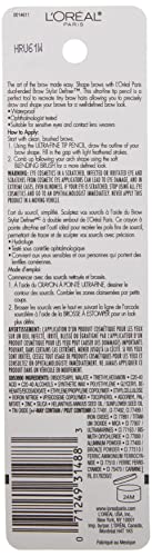Thumbnail for L'Oreal Paris Makeup Brow Stylist Definer Waterproof Eyebrow Pencil, Ultra-Fine Mechanical Pencil, Draws Tiny Brow Hairs and Fills in Sparse Areas and Gaps, Brunette, 0.003 Ounce (1 Count)