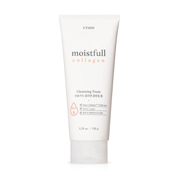ETUDE HOUSE Moistfull Collagen Cleansing Foam 150ml (Old Version) | Facial Cleanser | Moist and bouncy bubble foam cleanser moisturizes skin | Skin Cleanser